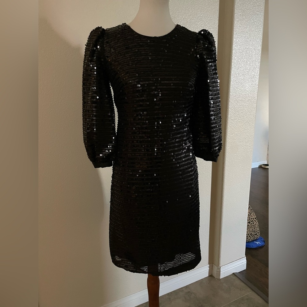 Karl Lagerfeld black sequins dress